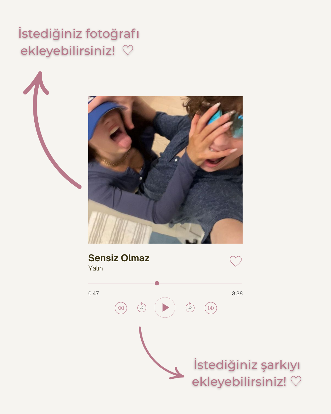 Şarkı & Fotoğraf Kişiye Özel Tasarım