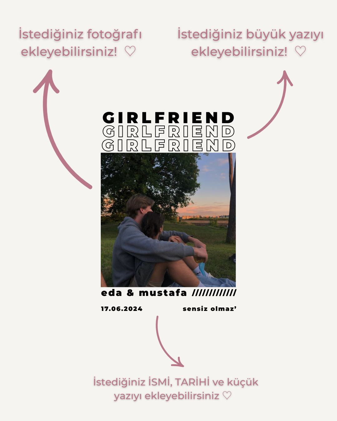 Girlfriend Kişiye Özel Tasarım Kılıf