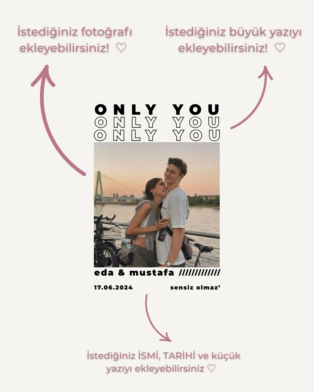 Only You Kişiye Özel Tasarım Kılıf